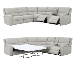 Emerald Home Medford 3pc Sectional Sofa Sleeper in Tan