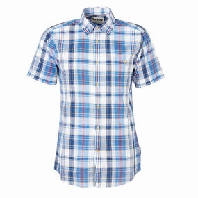 Barbour Ramelton Tailored Fit Shirt Mid Blue Online Deal Frenzy Shop the Savings