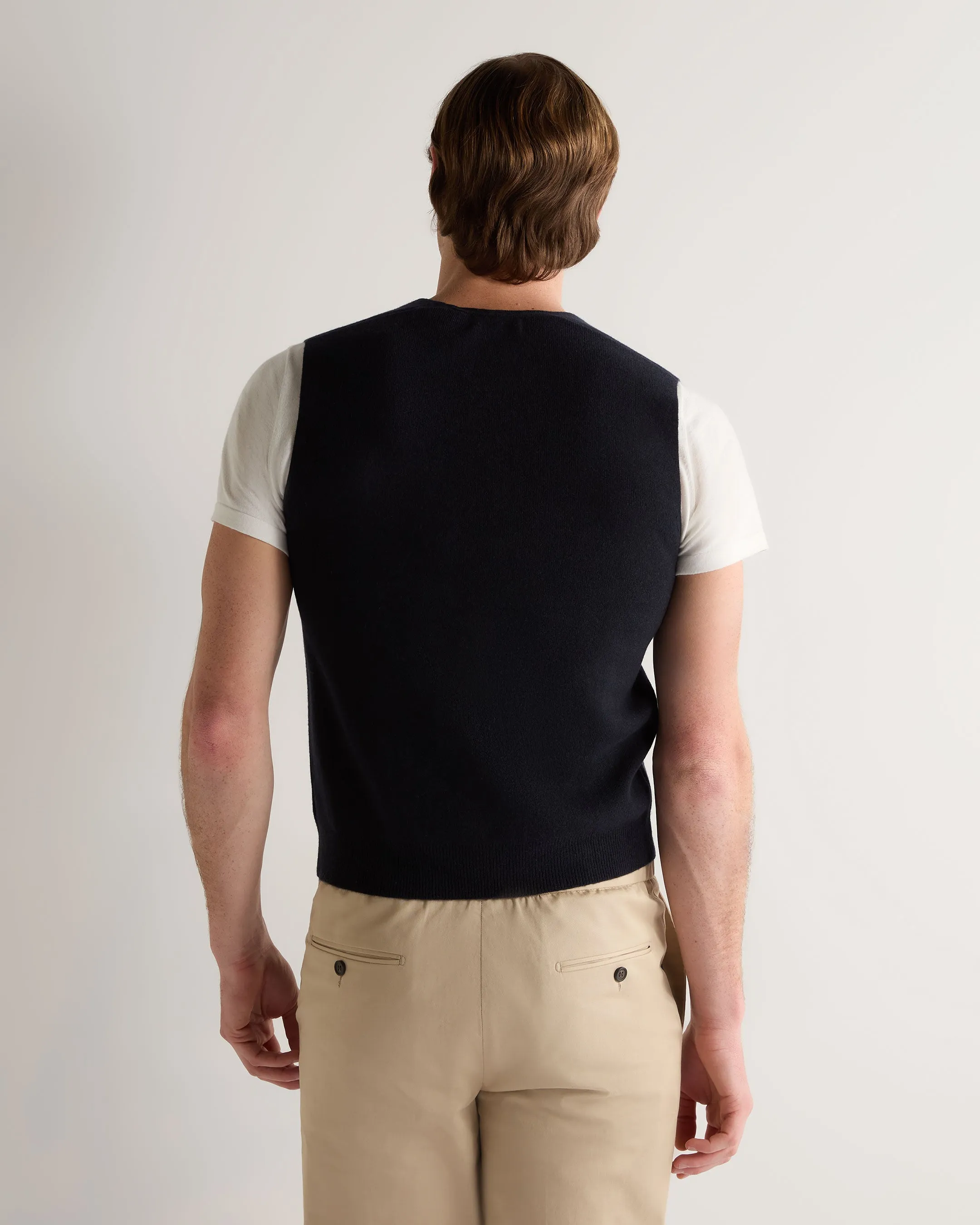 Mega Hot Offer Today Only Discount Men'S Chelsea Cashmere Waistcoat Navy Blue