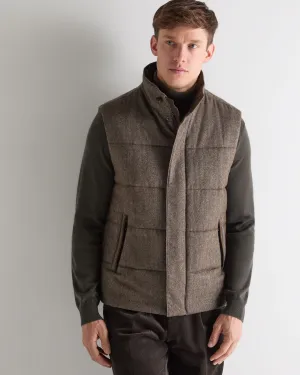 Men'S Vancouver Herringbone Gilet Brown Mega Hot Offer