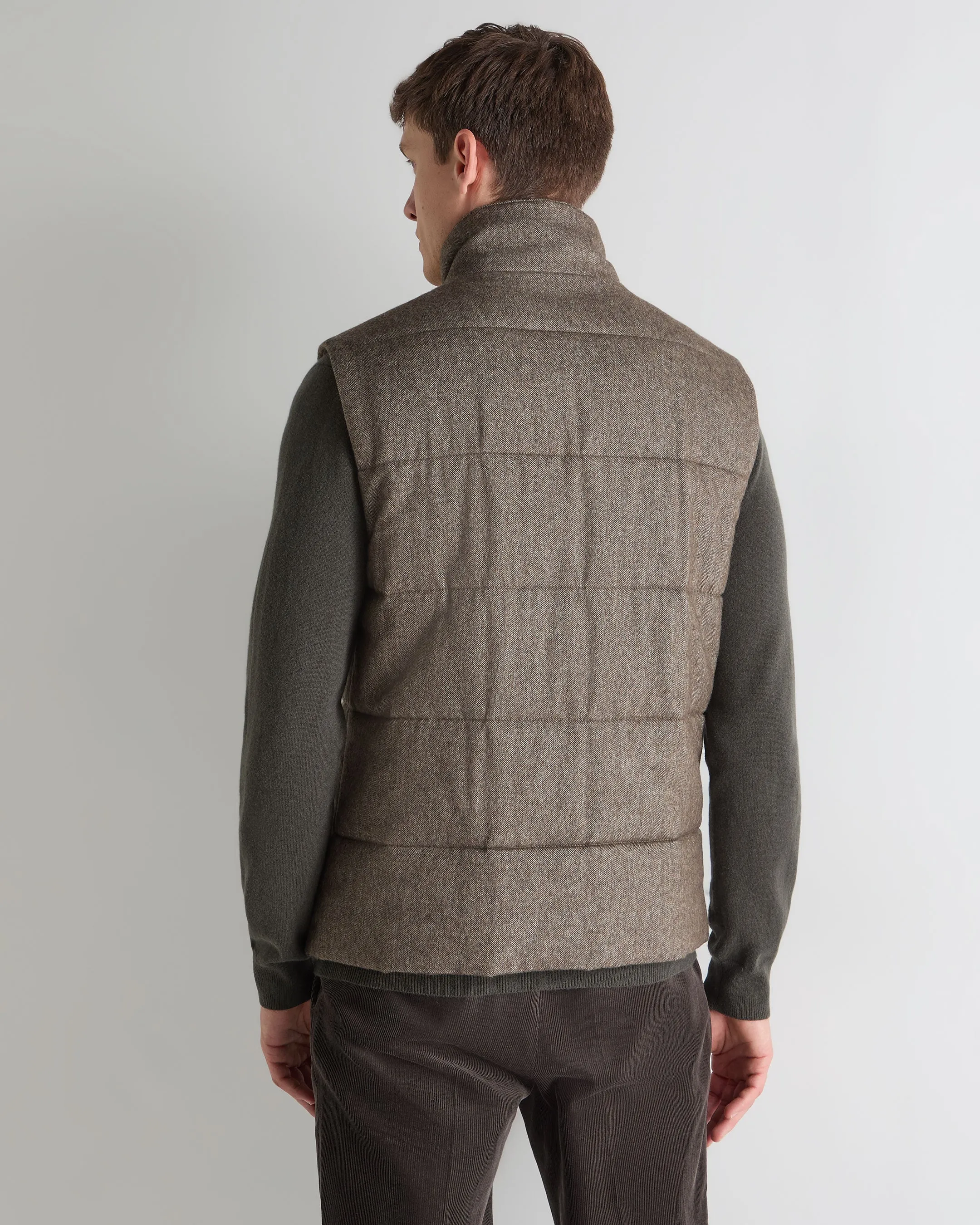 Today Only Steal Exclusive Online Deal Men'S Vancouver Herringbone Gilet Brown