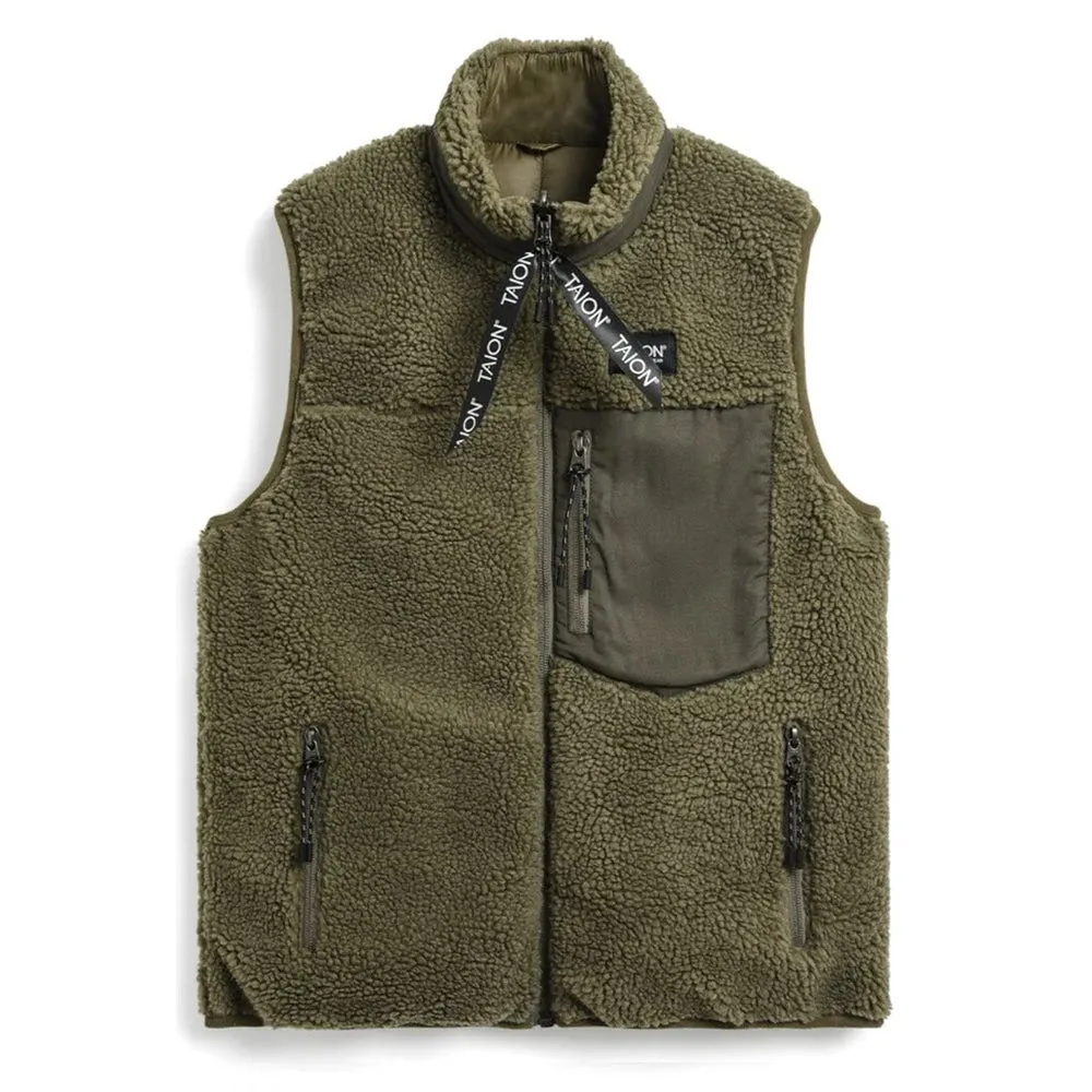 Taion Down Boa Reversible Vest Olive / Dark Olive Today Only Offer Daily Hot Deal