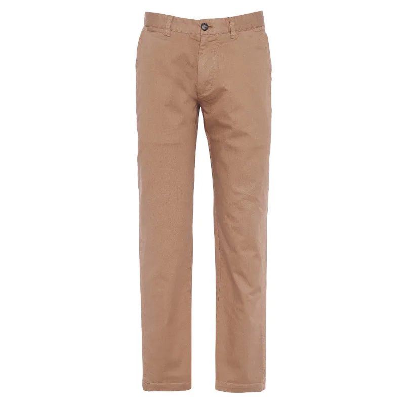 Barbour Washed Stretch Twill Tailored Fit Mens Trousers - Stone Limited Time Sale