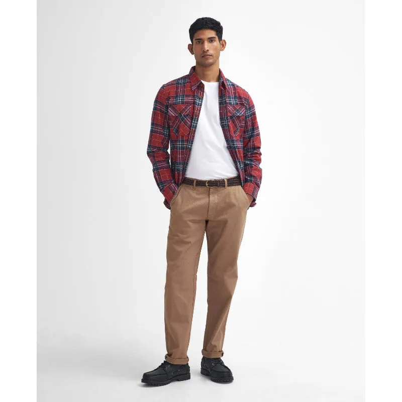 Barbour Washed Stretch Twill Tailored Fit Mens Trousers - Stone MustHave Items