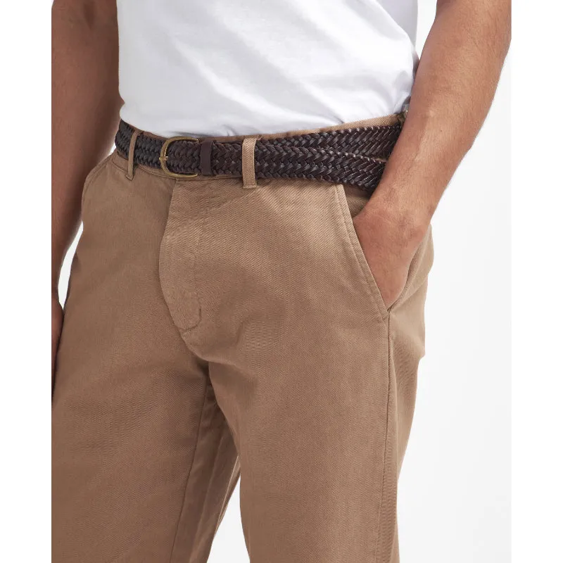 Dont Miss This Offer Barbour Washed Stretch Twill Tailored Fit Mens Trousers - Stone