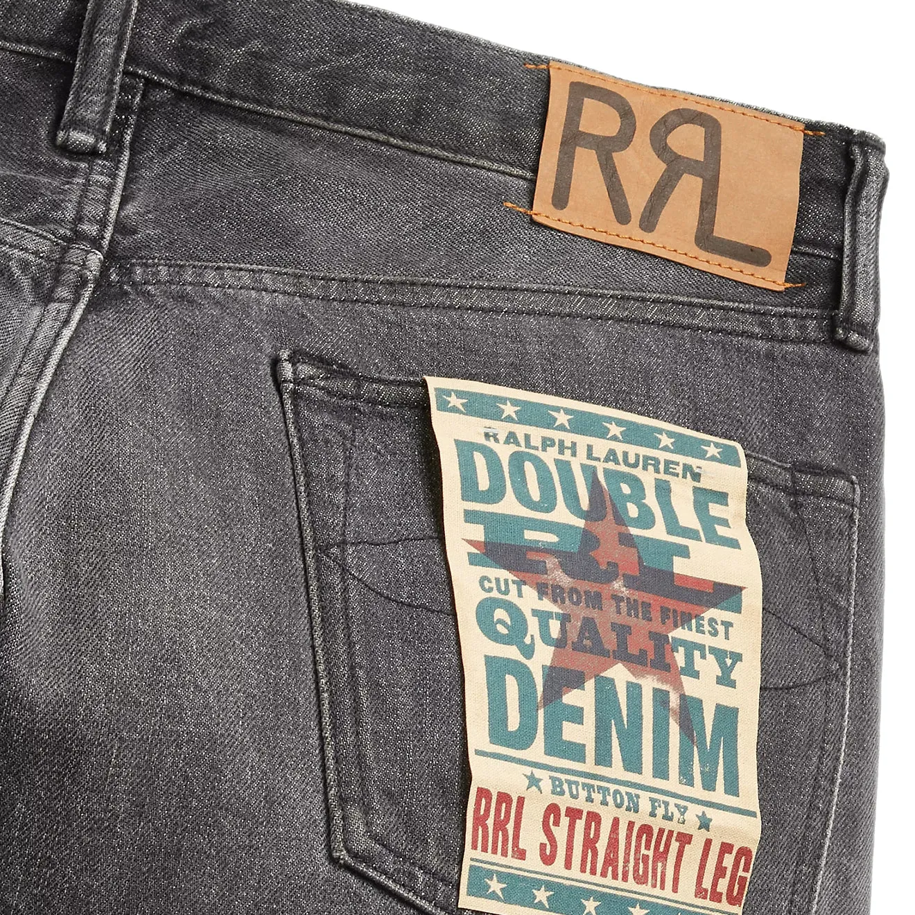 Rrl By Ralph Lauren Straight Fit Jean Dusty Black Wash Today Only Special