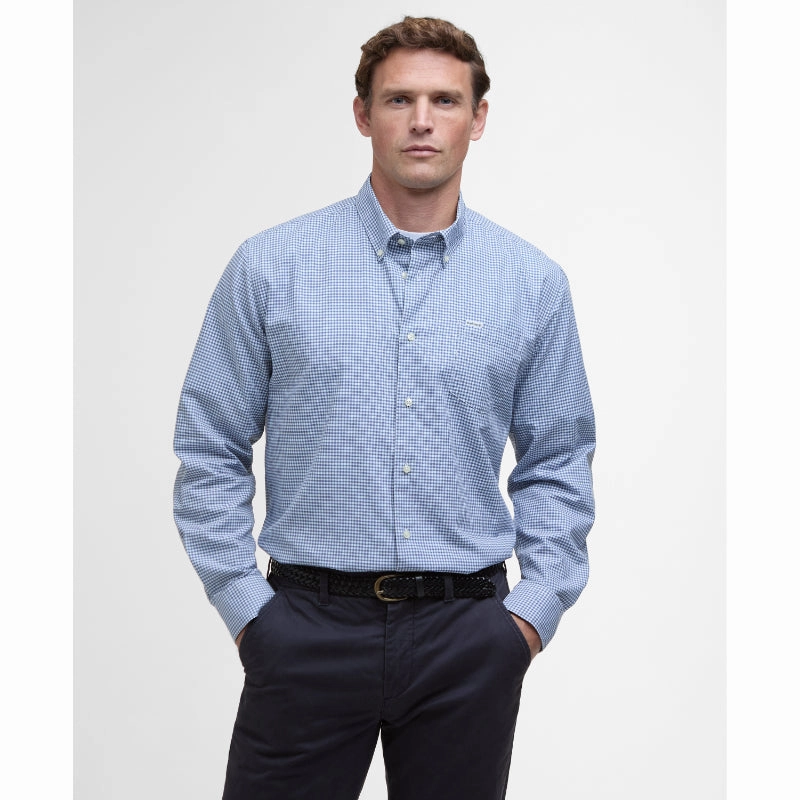 Limited Stock Deals Grab Todays Deal Barbour Finwell Gingham Mens Regular Fit Shirt - Sky