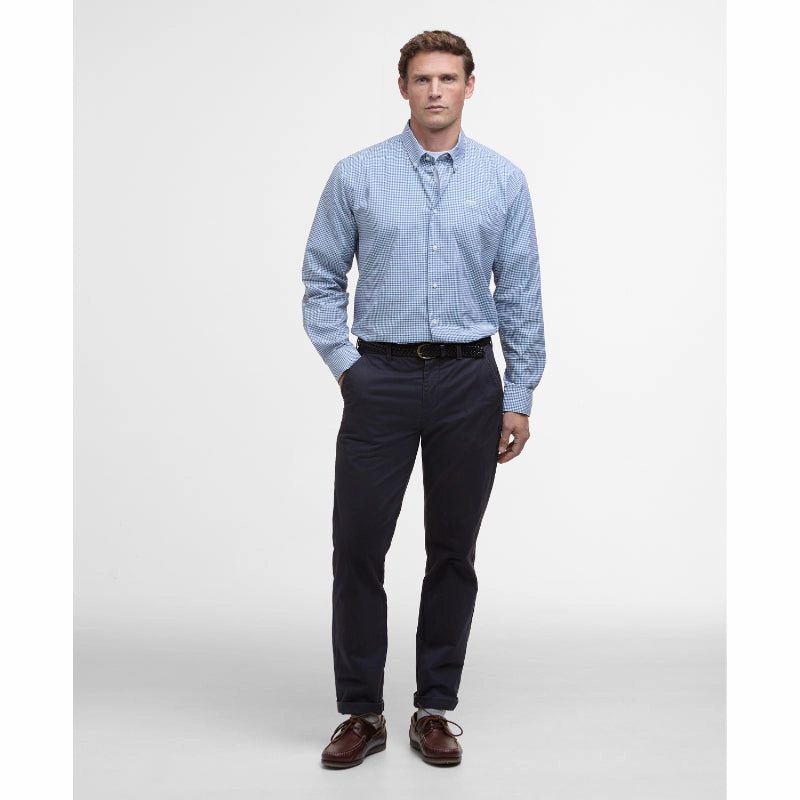 Online Exclusive Savings Limited Stock Deals Barbour Finwell Gingham Mens Regular Fit Shirt - Sky