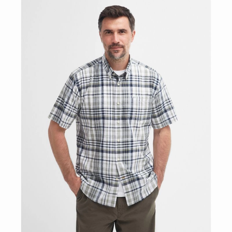 Barbour Hartley Regular Fit Mens Shirt - Olive Dont Miss Hot Deals Price Slash Today