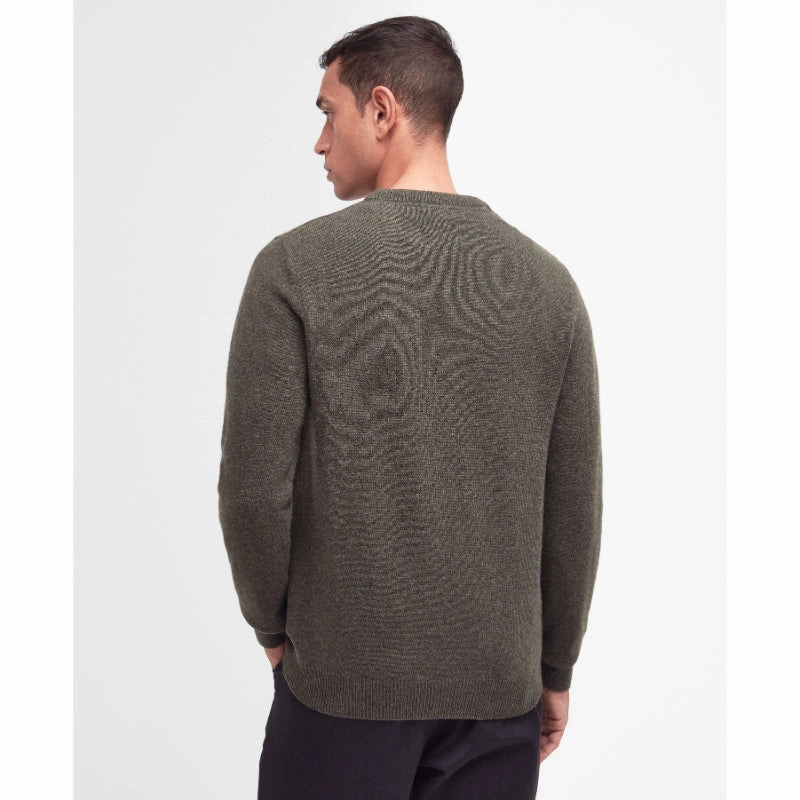 Grab Your Hot Pick Shop Smart Deals Barbour Nelson Essential Lambswool Crew Neck Mens Jumper - Seaweed