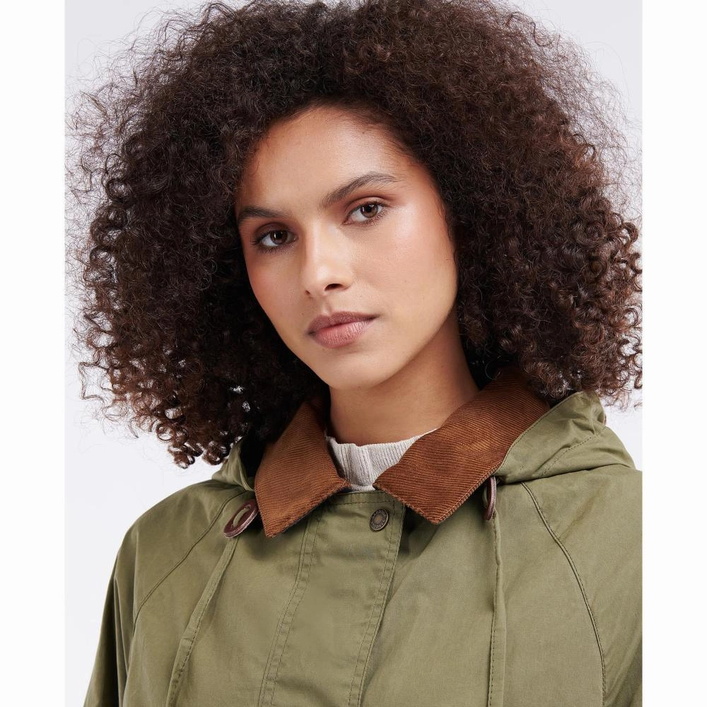 Barbour Oxburgh Showerproof Ladies Jacket - Olive/Classic Flash Deal Alert Exclusive Deal Inside