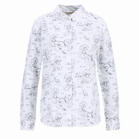 Barbour Safari Dog Print Ladies Shirt - Woodland Print Todays Hot Savings Big Savings Today