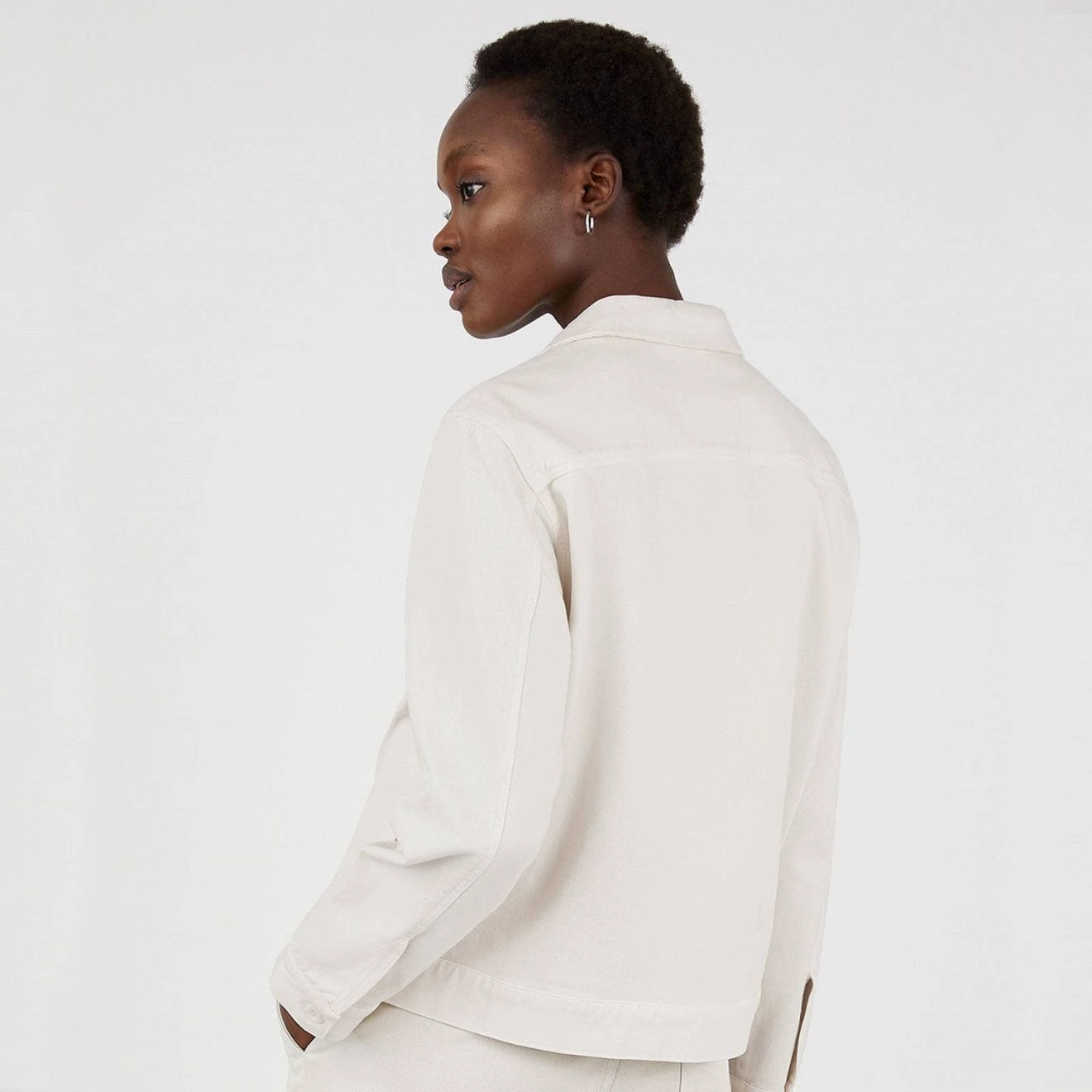 Sunspel Womens Chore Jacket Chalk Hot Discount Deal