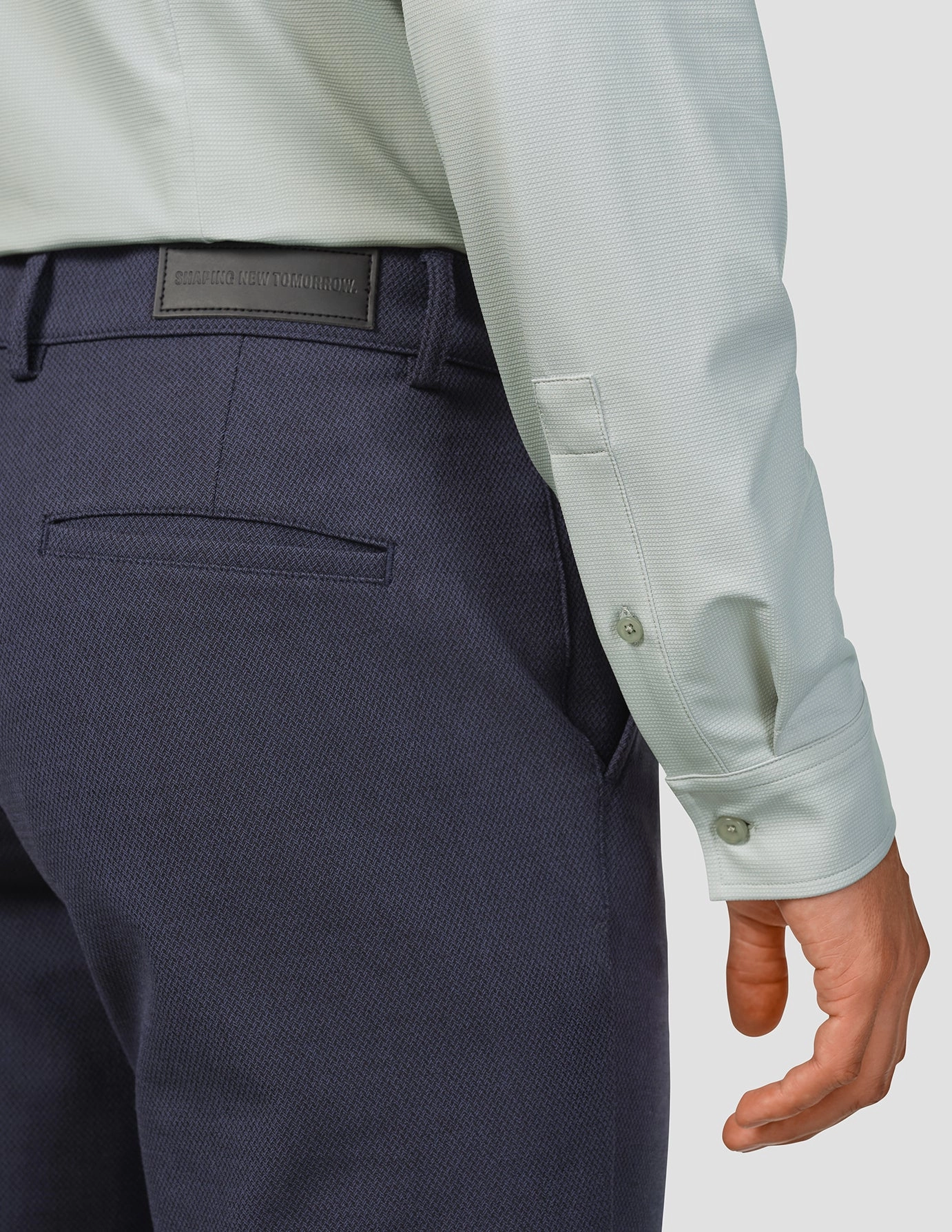 Travel Shirt Mint Grey Slim Last Chance Offer