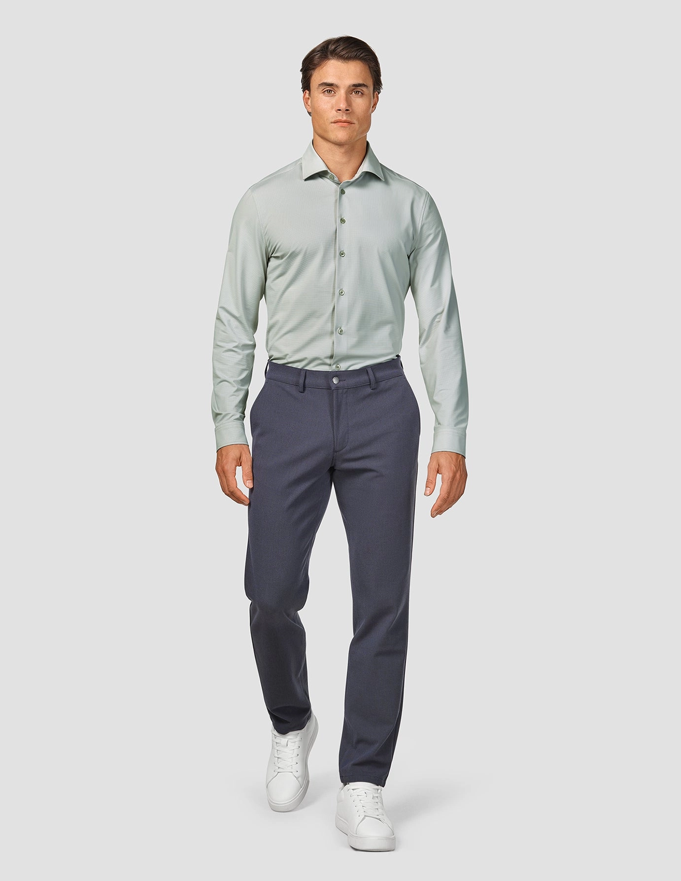 Hot Item Clearance Trending Offer Today Travel Shirt Mint Grey Slim