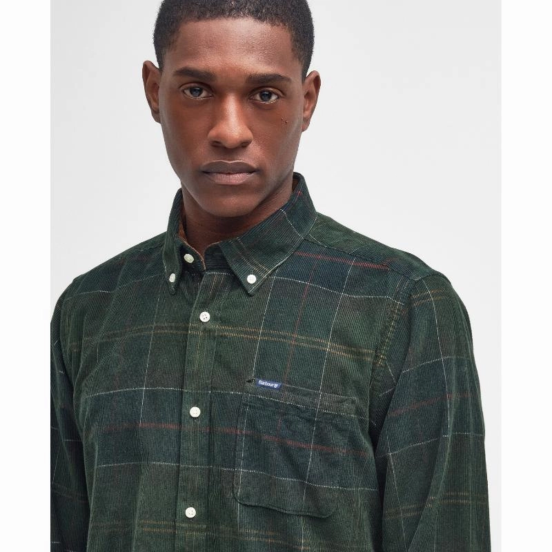 Today Only Offer Barbour Blair Corduroy Tailored Mens Shirt - Classic Tartan