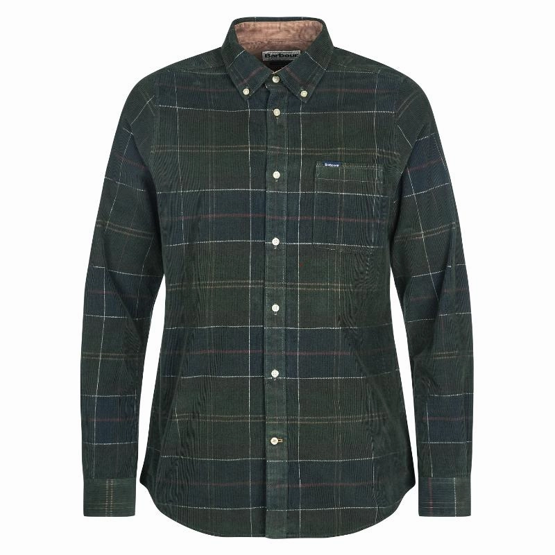 Barbour Blair Corduroy Tailored Mens Shirt - Classic Tartan Online Exclusive Deal Instant Savings Deal