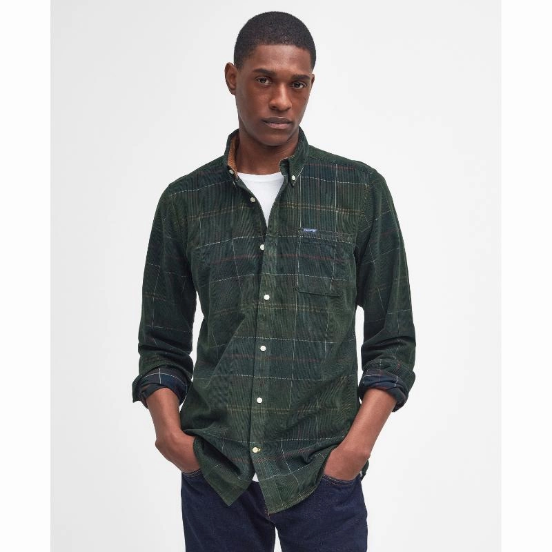 Barbour Blair Corduroy Tailored Mens Shirt - Classic Tartan Flash Offer Today Hot Pick Online