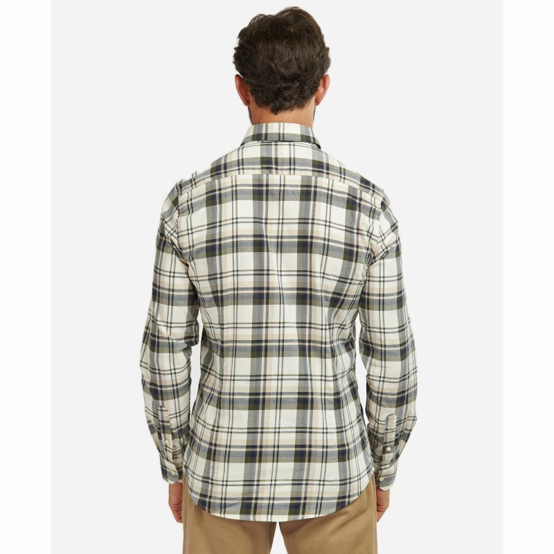 Barbour Falstone Tailored Fit Mens Shirt - Stone Big Sale Today