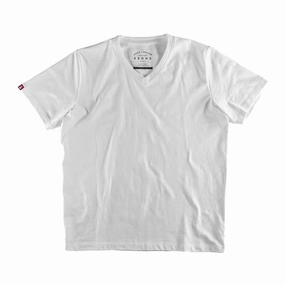Limited Time Sale Classic White V-Neck T-Shirt