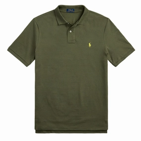 Grab the Deal Now Shop the Savings Now Polo Ralph Lauren Custom Slim Fit Mesh Polo Shirt Dark Sage