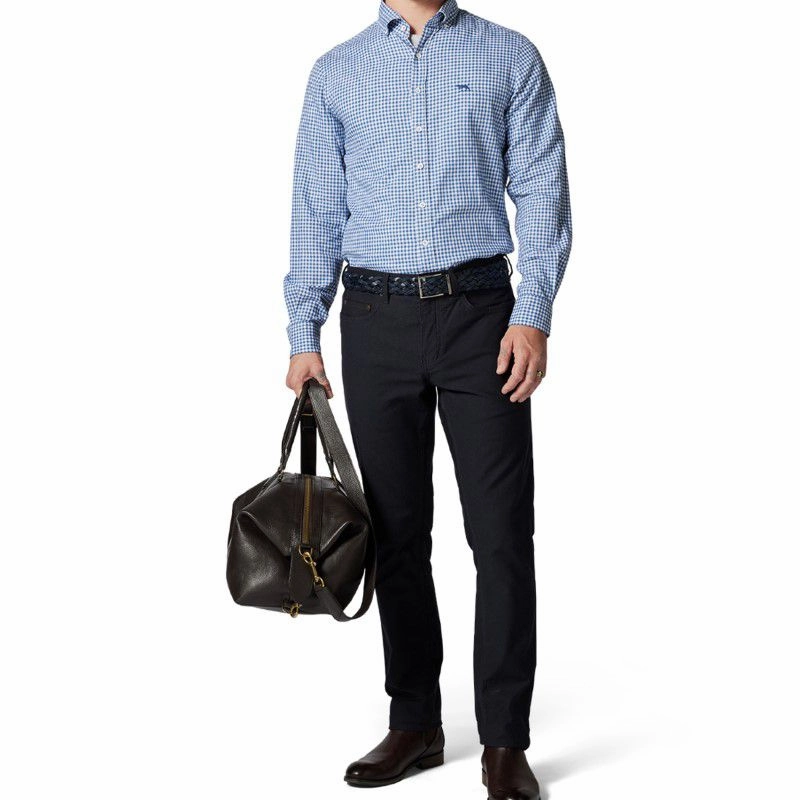 Online Exclusive Steal Rodd & Gunn Gunn Check Oxford Mens Sports Fit Shirt - Sea