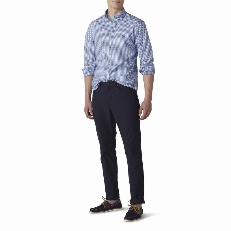 Rodd & Gunn Gunn Check Oxford Mens Sports Fit Shirt - Sea Limited Stock Deals Shop the Best Deals