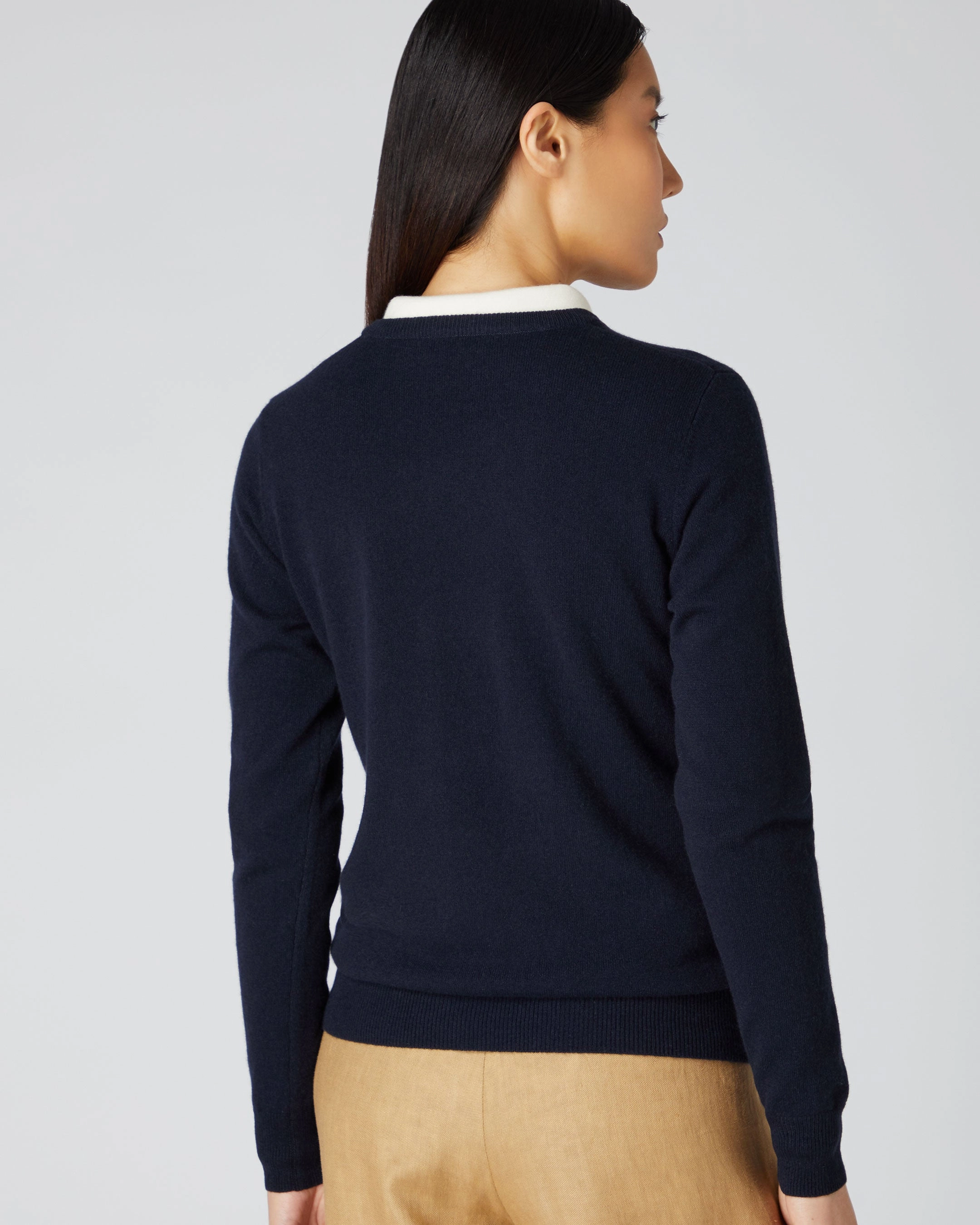 Price Drop Today Women'S Evie Classic Round Neck Cashmere Jumper Navy Blue