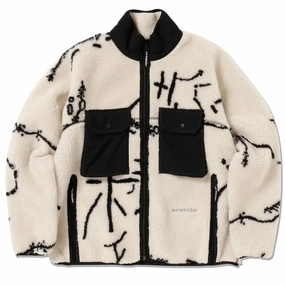 Special Price Offer And Wander Womens Daijiro Ohara Map Key Boa Jacket Off White
