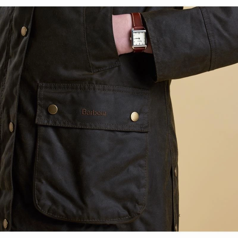 Barbour Ladies Acorn Wax Jacket - Olive Mega Discount Today Online Exclusive Offer