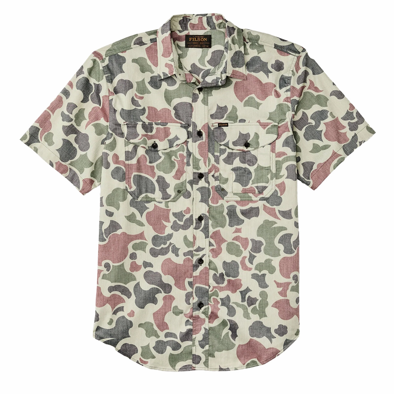 Todays Mega Savings Filson Twin Lakes Short Sleeve Shirt Shrub Camo
