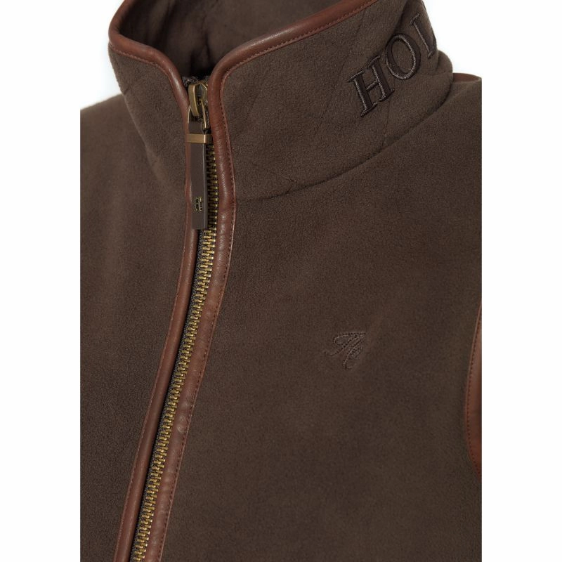 Holland Cooper Country Ladies Fleece Gilet - Chocolate Limited Time Sale Exclusive Savings Event