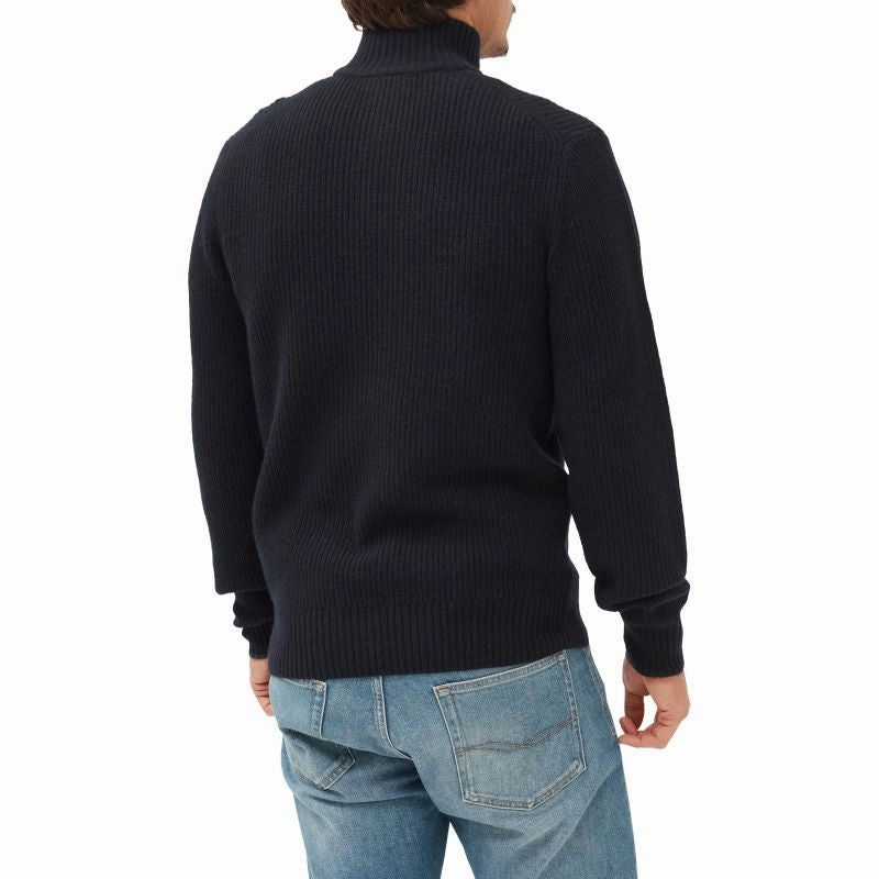 Rodd & Gunn Robbies Road Mens Australian Fine Lambswool 1/4 Zip Jumper - Midnight Daily Hot Deal Online Exclusive Steal