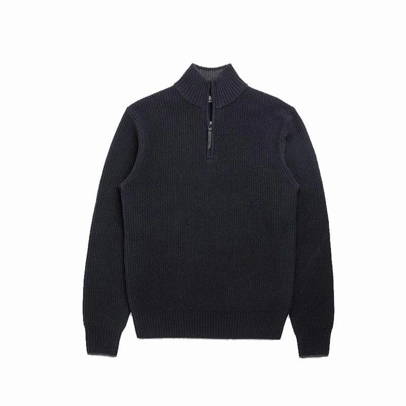 Shop Hot Deals Steal Todays Offer Rodd & Gunn Robbies Road Mens Australian Fine Lambswool 1/4 Zip Jumper - Midnight