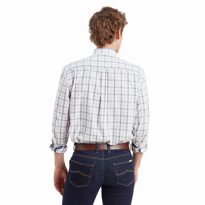 Clearance Savings Now Online Exclusive Savings Schoffel Brancaster Classic Mens Shirt - Stone Blue Check