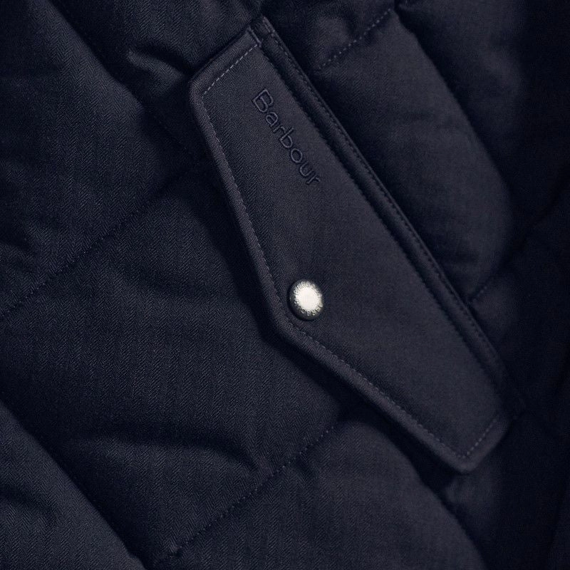MustHave Steals Barbour Stanford Chelsea Mens Quilt Jacket - Dark Navy