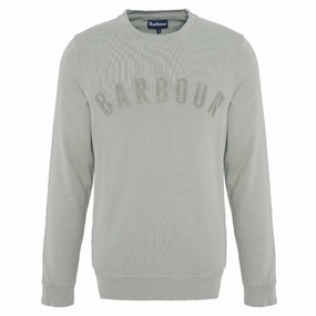 Trending Offer Today Barbour Wash Prep Logo Mens Sweatshirt - Forest Fog