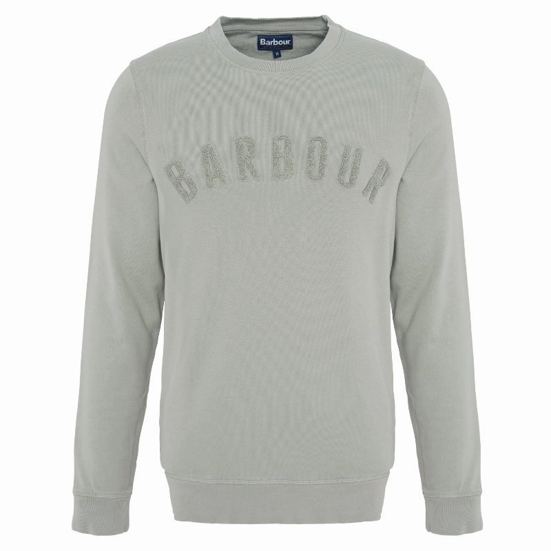 Trending Offer Today Barbour Wash Prep Logo Mens Sweatshirt - Forest Fog