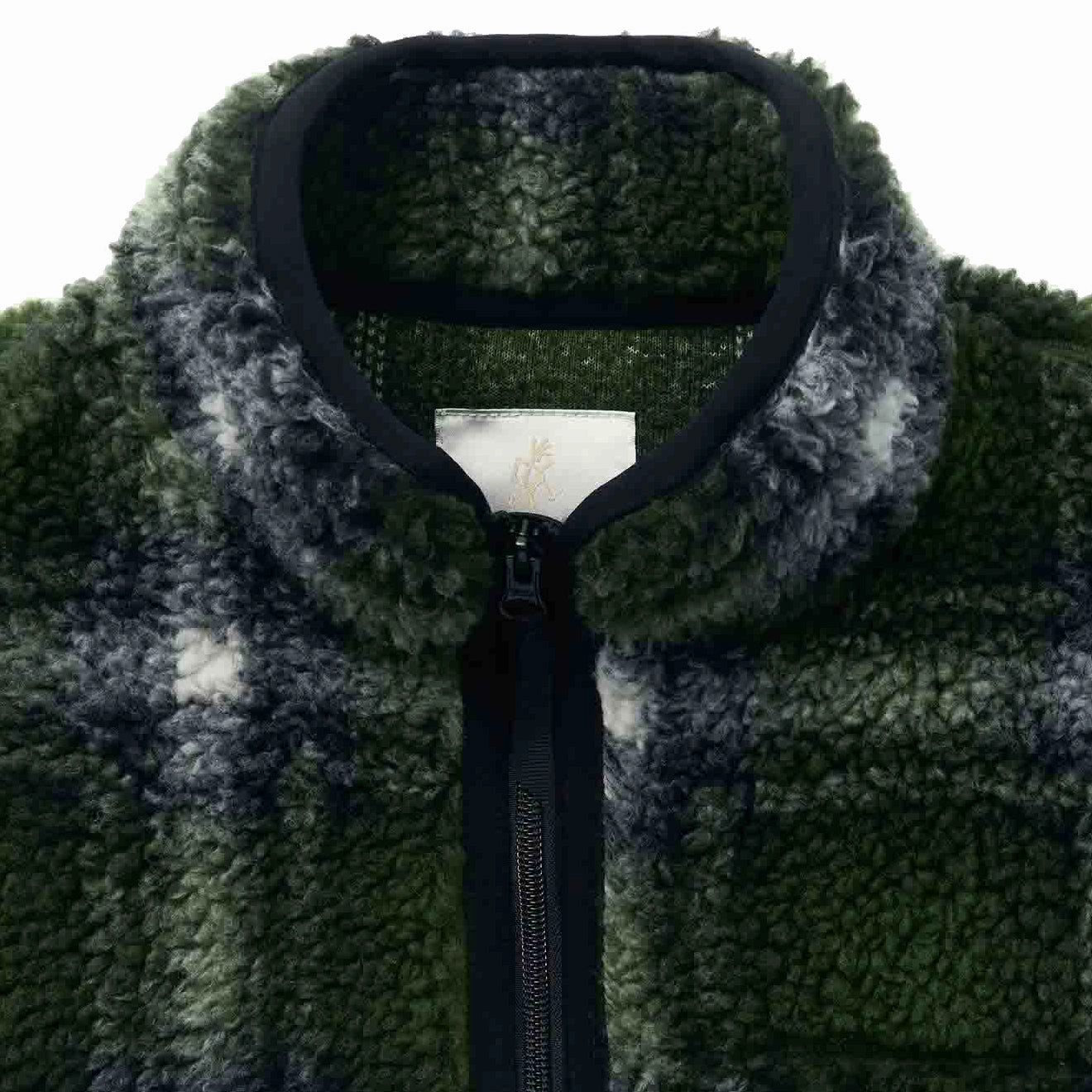 Gramicci Shadow Plaid Sherpa Jacket Olive Shadow Plaid Hot Deals Today