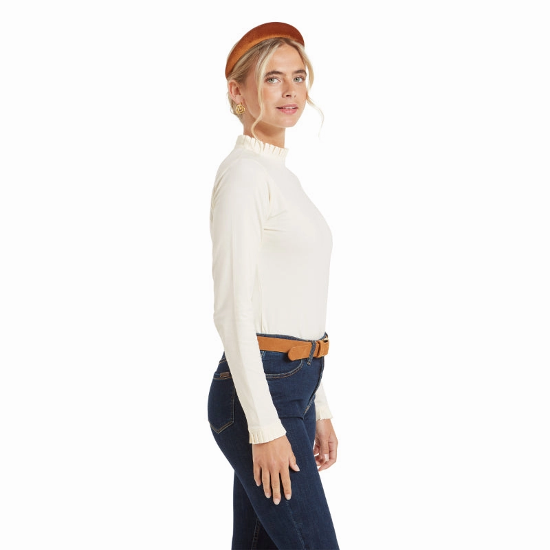 Schoffel Ilkley Ladies Longsleeve Top - Ecru Limited Offer Alert