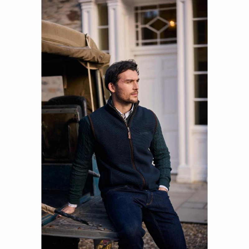 Grab Your Hot Pick Schoffel Marlow Mens Milano Knit Gilet - Navy
