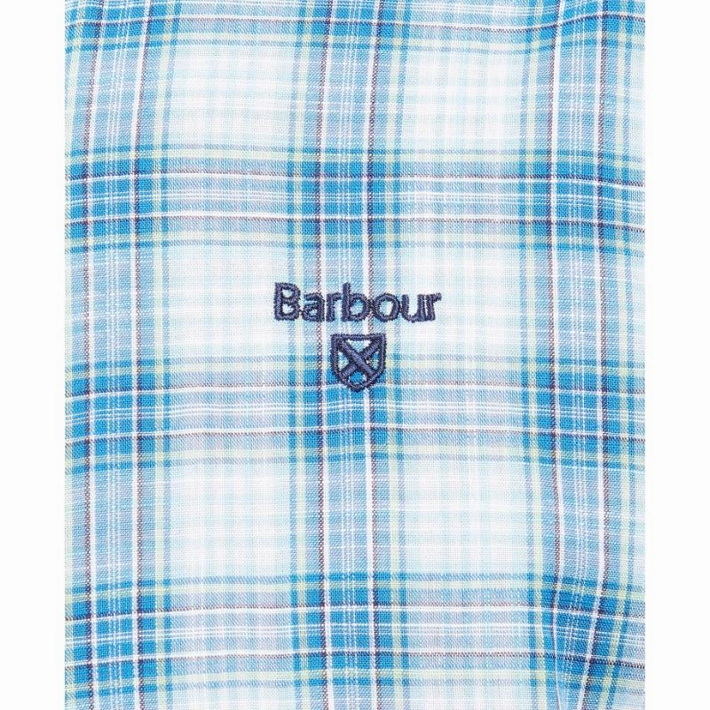 Barbour Spillman Mens Shirt - Sky Clearance Event Today