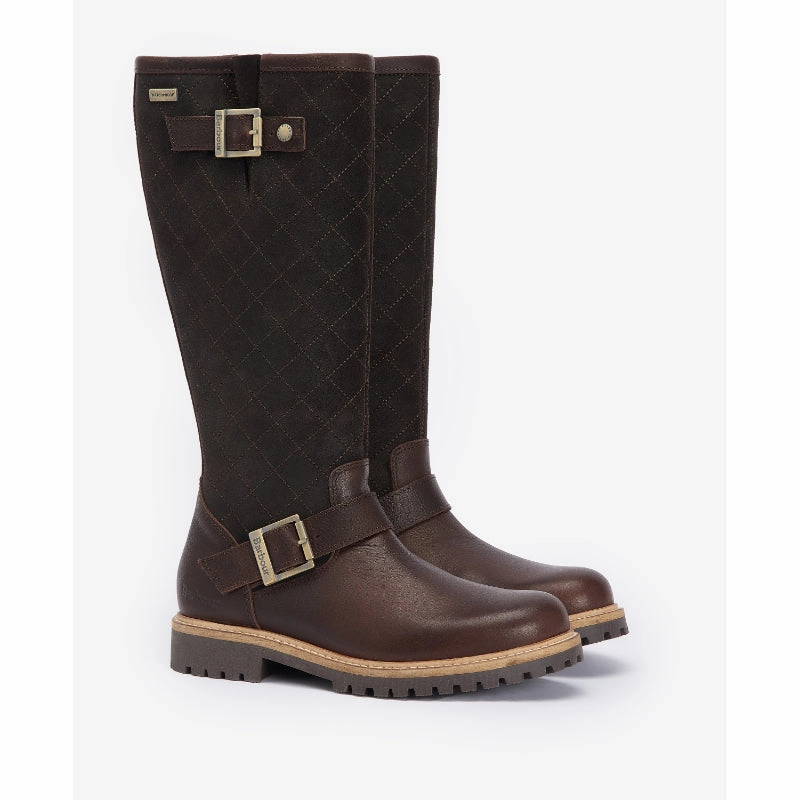 Daily Special Offer Barbour Willow Tall Waterproof Ladies Boot  - Dark Brown