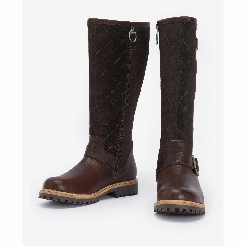 Best Deal Alert Barbour Willow Tall Waterproof Ladies Boot  - Dark Brown