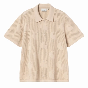 Clearance Sale Now Carhartt Wip We S/S Temple Knit Shirt Fleur De Sel