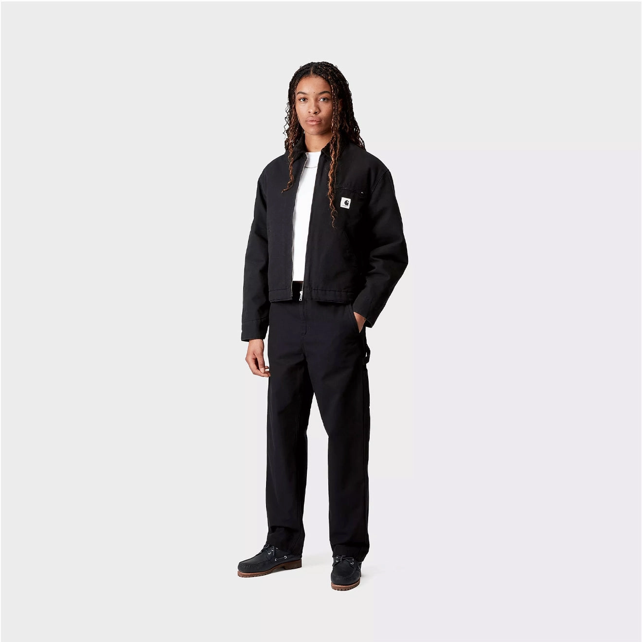 Carhartt Wip Womens Og Detroit Jacket Black / Black Rinsed Hot Offer Event