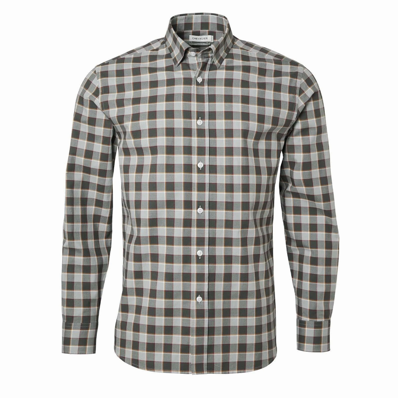 Chevalier Belmont Regular Fit Shirt Grey Melange Checked Shop Smart Deals