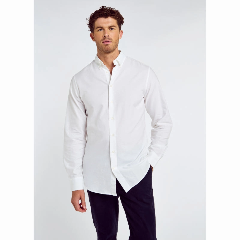Dubarry Clontarf Mens Cotton Oxford Shirt  - White Grab Your Deal Today Shop Today Save