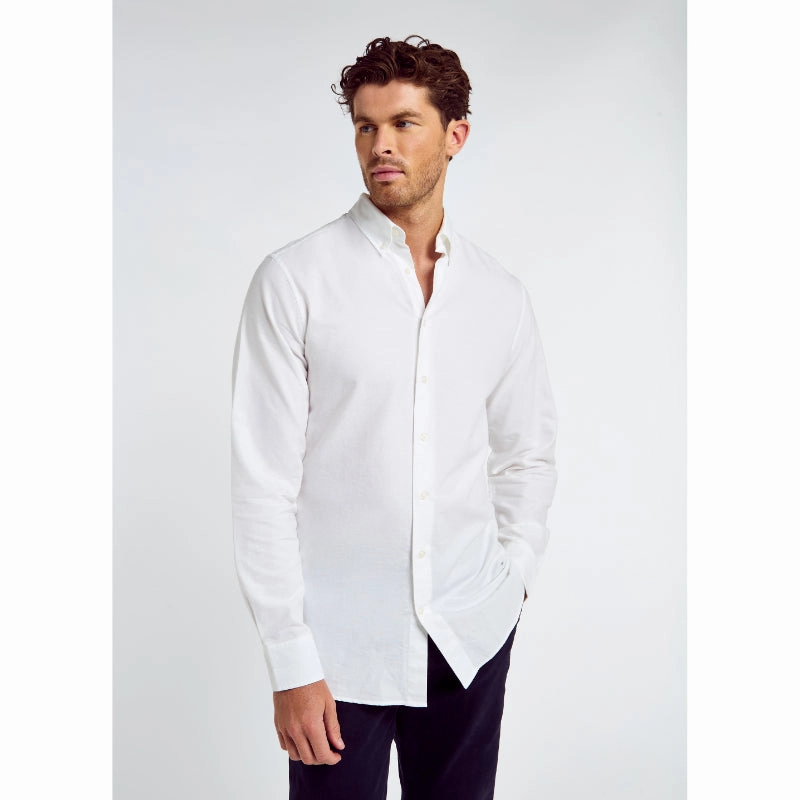 Save Today Event Dubarry Clontarf Mens Cotton Oxford Shirt  - White