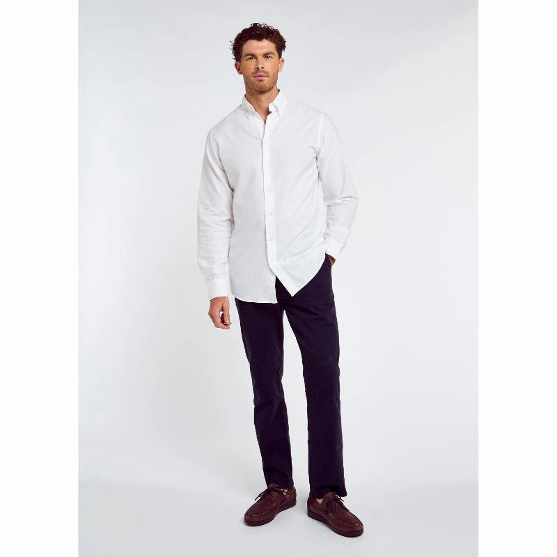 Dubarry Clontarf Mens Cotton Oxford Shirt  - White Shop Today Save